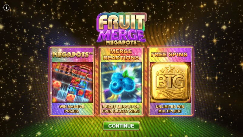 Fruit Merge Megapots - juego de bonificación con Megapot Coin